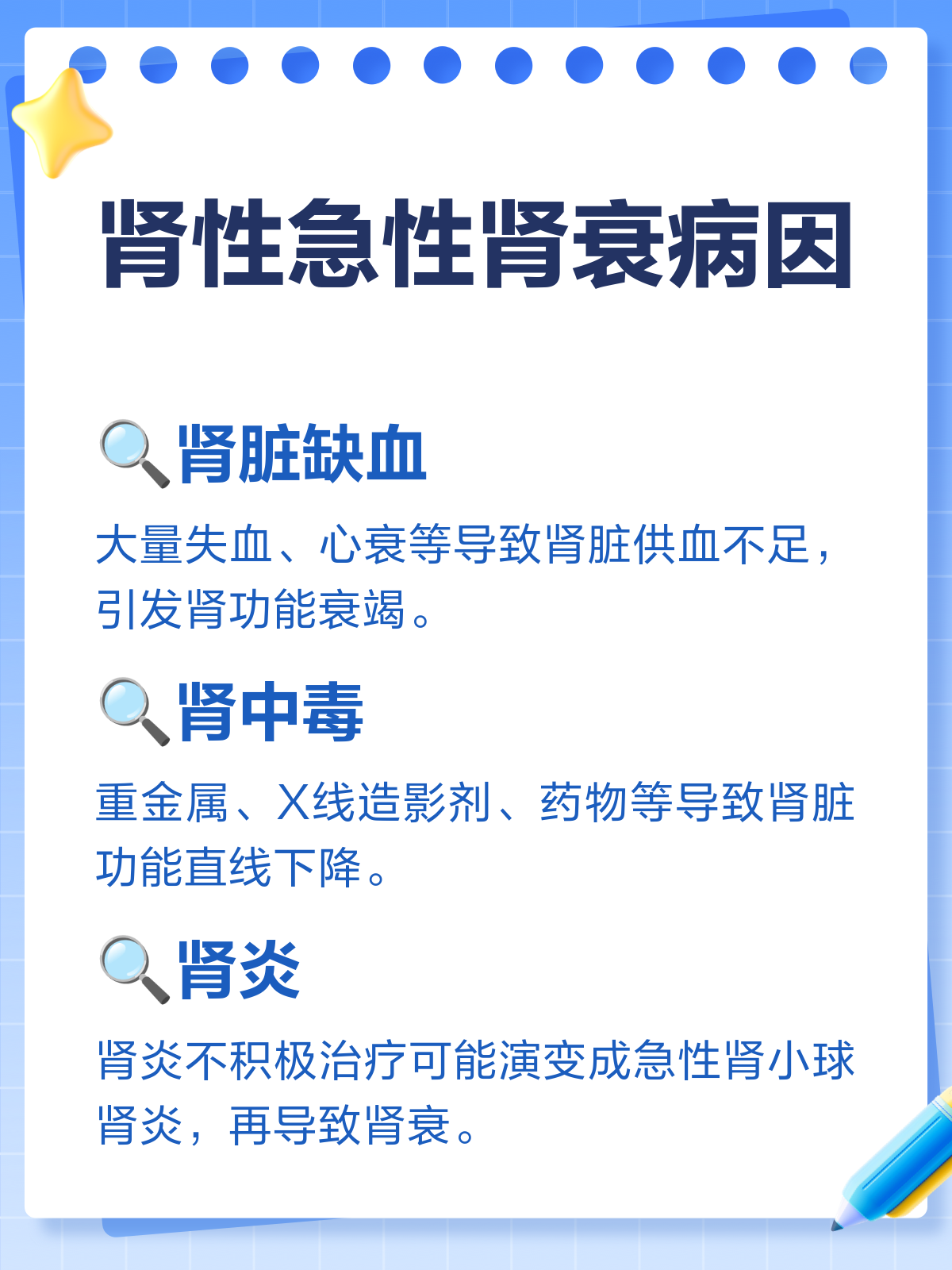🔍 肾性急性肾功能衰竭,原因可不少!